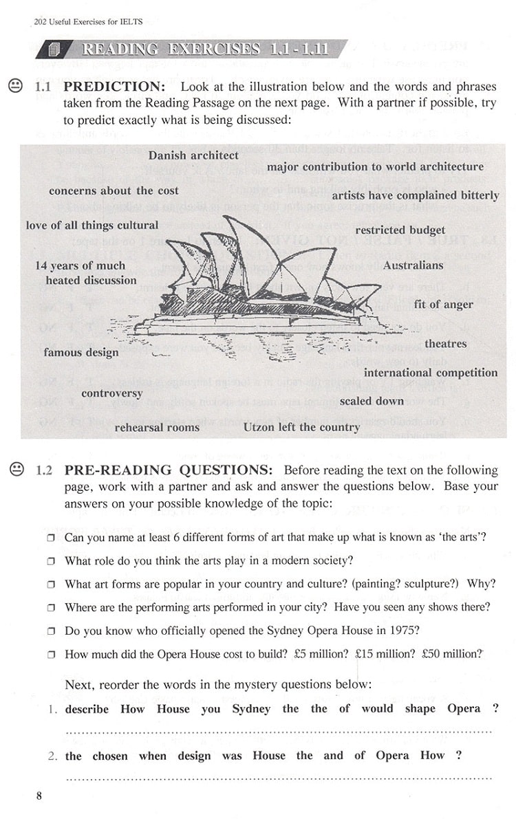 Phần Reading trong 202 Useful Exercises for IELTS