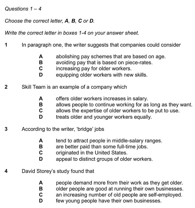 Answer multiple choice questions