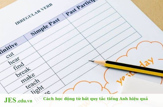 Bảng động từ bất quy tắc thường gặp