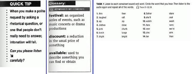 Phần Quick Tip, Dictionary definitions, Skill-Specific Practice Test trong một Part