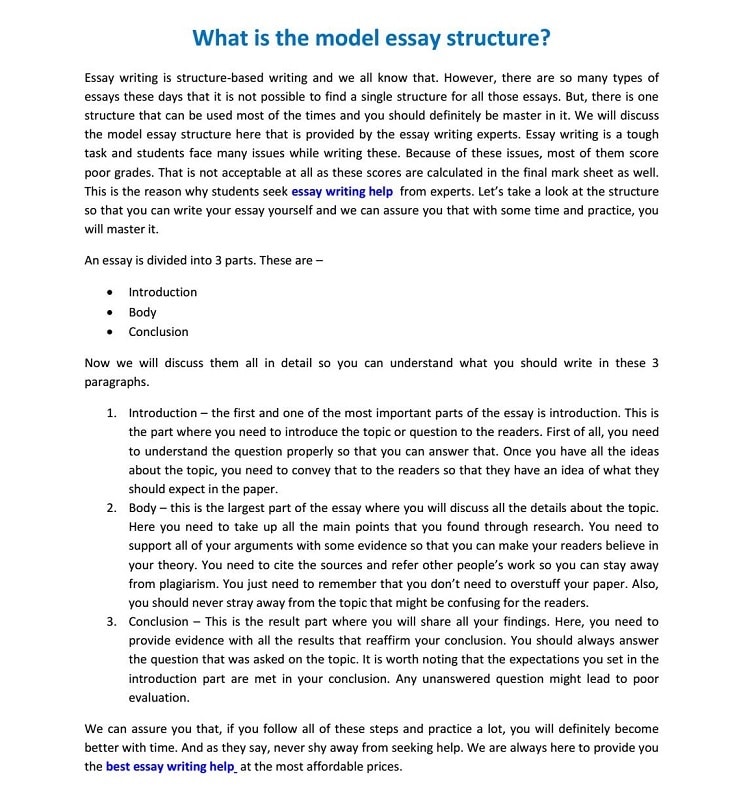 Nội dung trong sách Model Essays