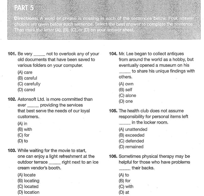 Nội dung trong sách New eye for the TOEIC