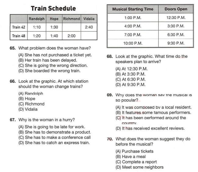 Nội dung trong sách 950 TOEIC Vol 2