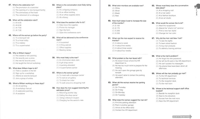 Nội dung trong sách Economy TOEIC VOL 5