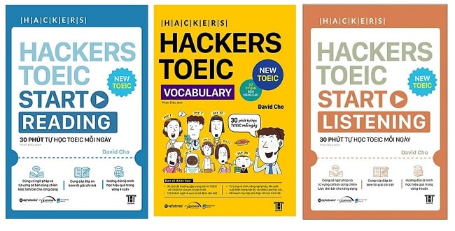 Bộ sách có tất cả 3 quyển, bao gồm: Hackers TOEIC Vocabulary, Hackers TOEIC Start Listening và Hackers TOEIC Start Reading.