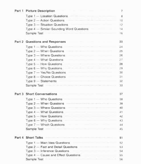 4 phần chính trong TOEIC Analyst